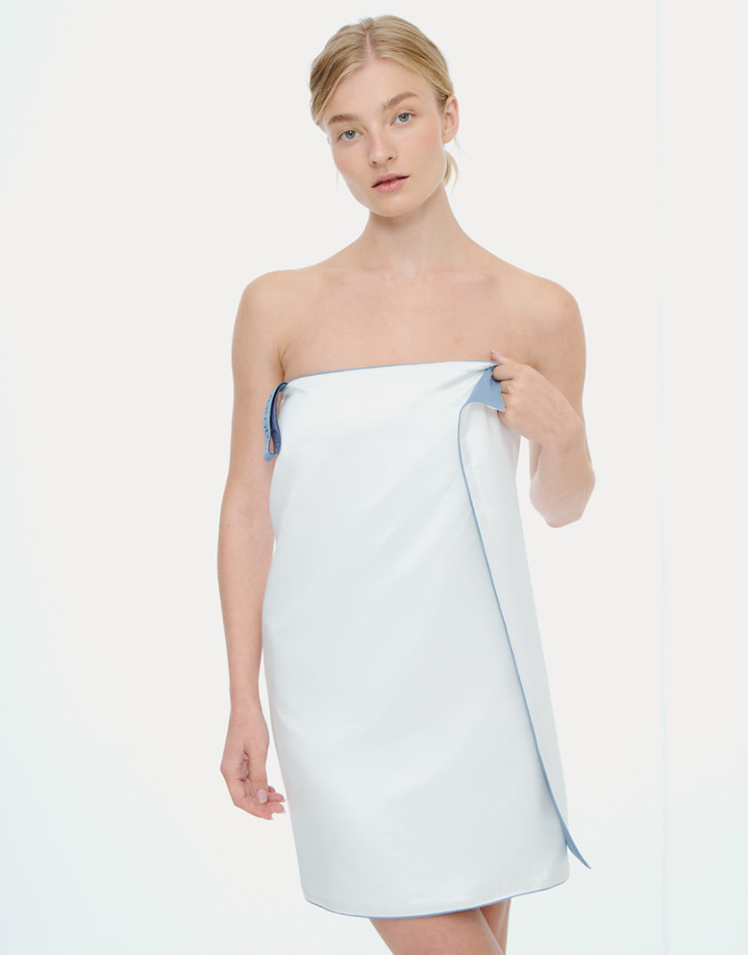 Рушник для тіла з шовку та мікрофібри білий MLD_towel_3, фото 1 - в интернет магазине KAPSULA