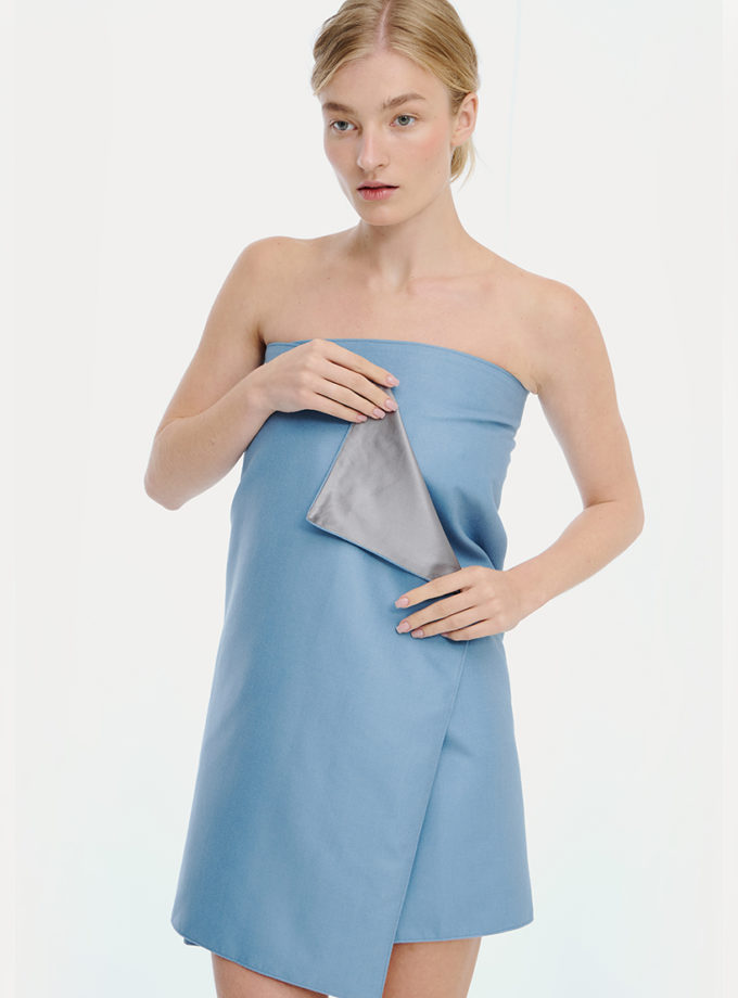 Рушник для тіла з шовку та мікрофібри сірий MLD_towel_5, фото 1 - в интернет магазине KAPSULA