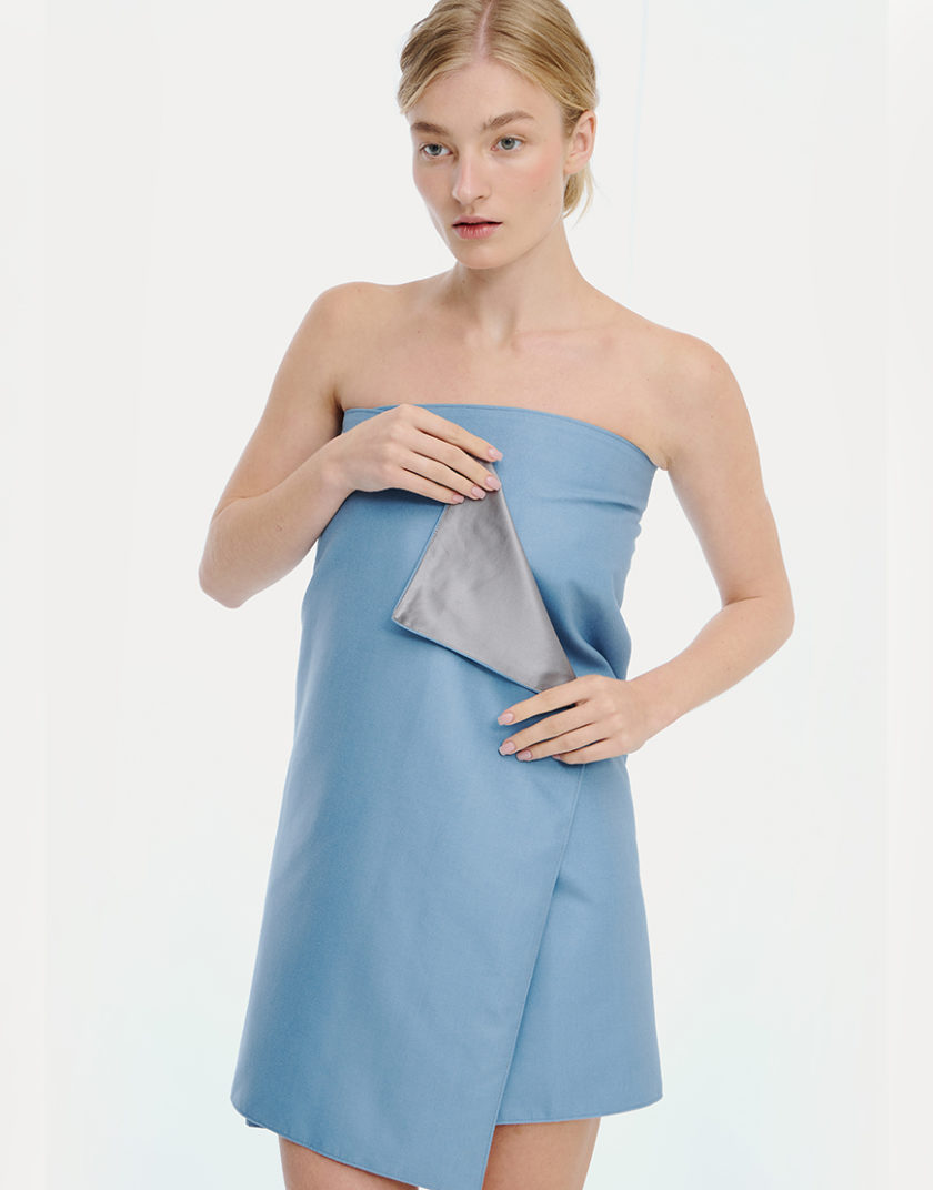 Рушник для тіла з шовку та мікрофібри сірий MLD_towel_5, фото 1 - в интернет магазине KAPSULA