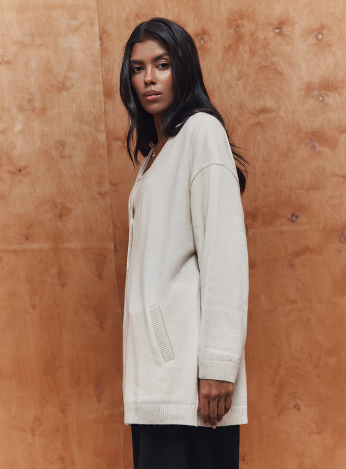 Кардиган з кашеміру CHLT_Vienna_Cardigan_ Milky, фото 1 - в интернет магазине KAPSULA