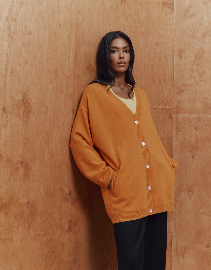 Кардиган з кашеміру CHLT_Vienna_Cardigan_ Orange, фото 1 - в интернет магазине KAPSULA