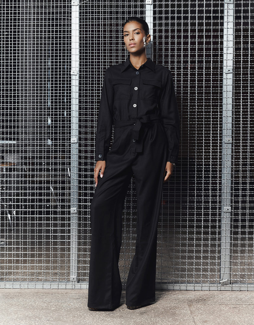 Комбінезон з вовни та кашеміру CHLT_Basel_Overalls_ Black, фото 1 - в интернет магазине KAPSULA