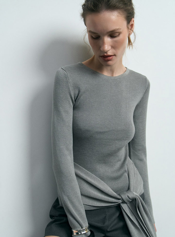 Лонгслів Essence stone gray SVR_JR-1331_gr, фото 1 - в интернет магазине KAPSULA