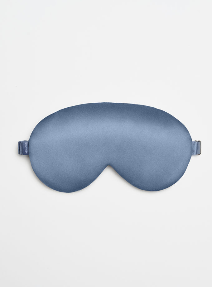 Шовкова маска для сну блакитна MLD_mask_1, фото 1 - в интернет магазине KAPSULA