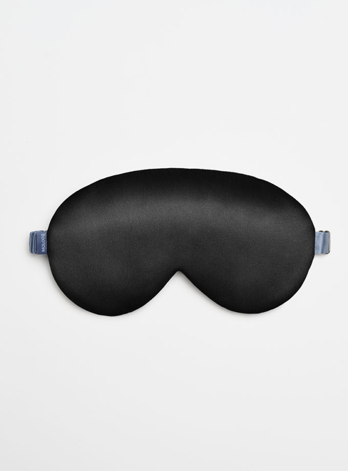 Шовкова маска для сну чорна MLD_mask_2, фото 1 - в интернет магазине KAPSULA