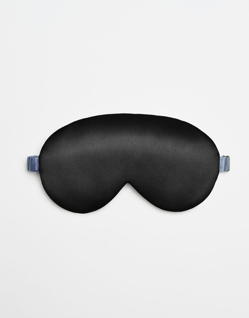 Шовкова маска для сну чорна MLD_mask_2, фото 1 - в интернет магазине KAPSULA