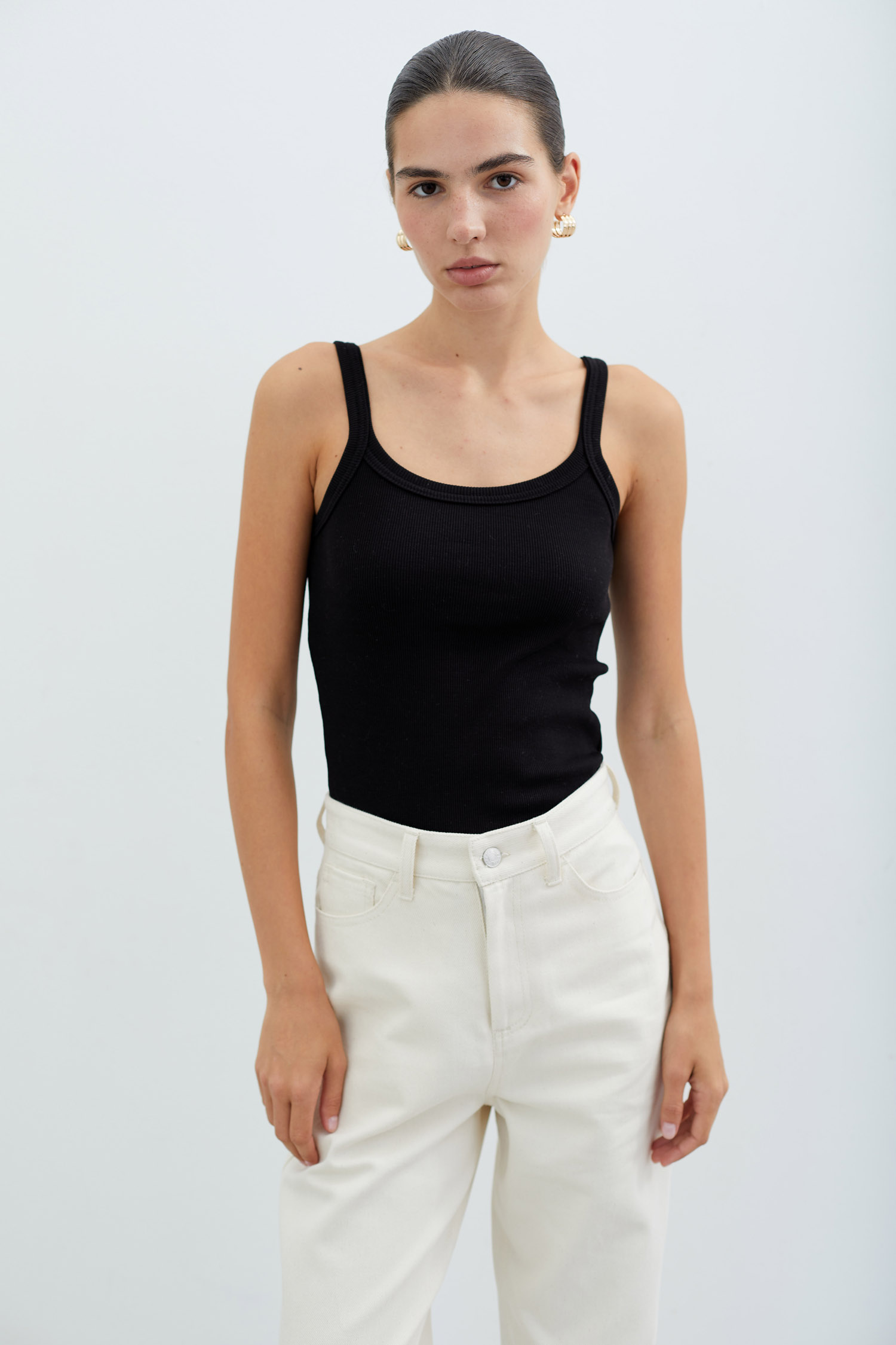 Джинси прямого крою на високій посадці кремові TLA_00002435, фото 1 Джинси прямого крою на високій посадці кремові TLA_00002435, фото 1 - в интернет магазине KAPSULA