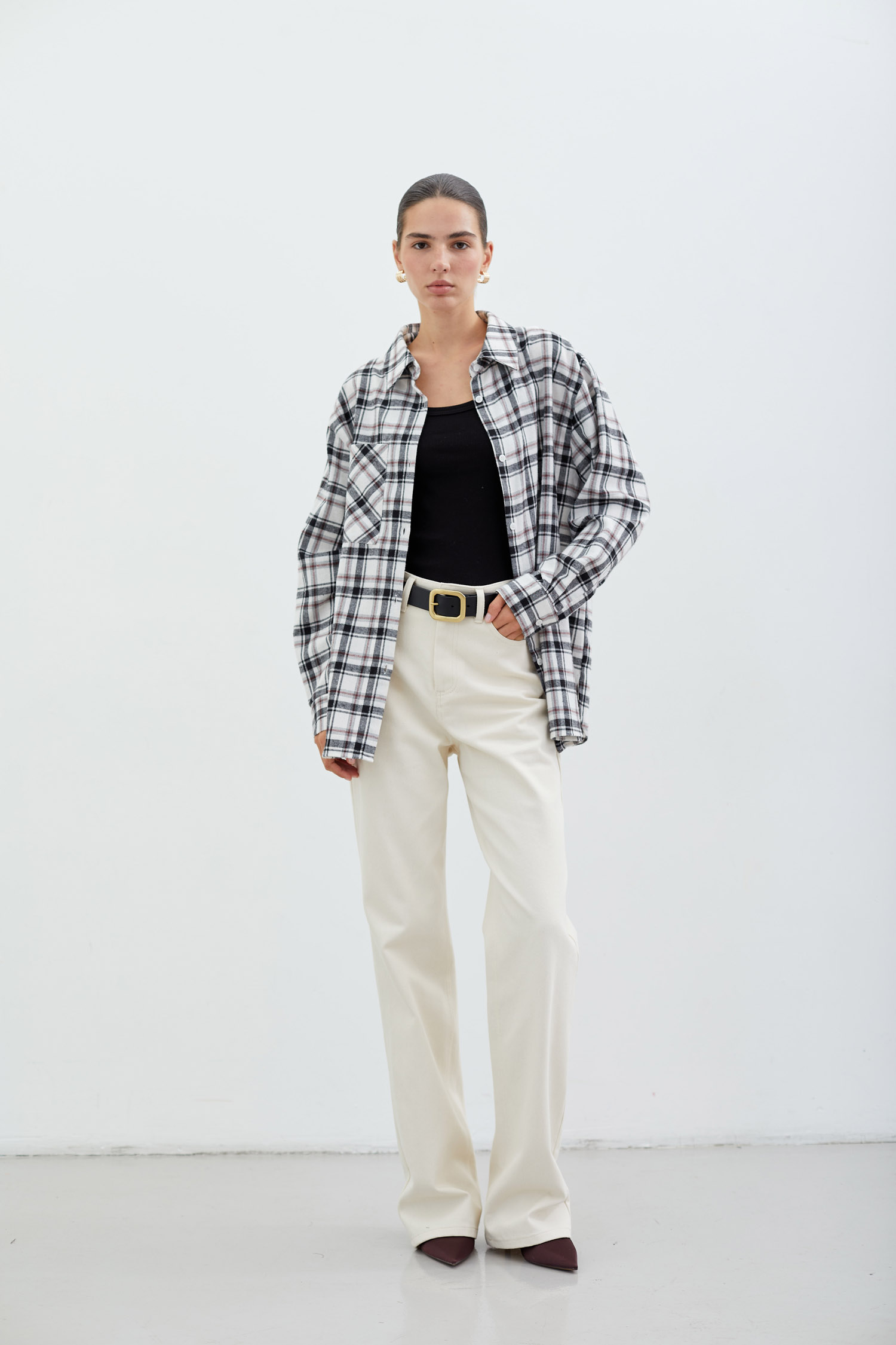 Джинси прямого крою на високій посадці кремові TLA_00002435, фото 1 Джинси прямого крою на високій посадці кремові TLA_00002435, фото 1 - в интернет магазине KAPSULA