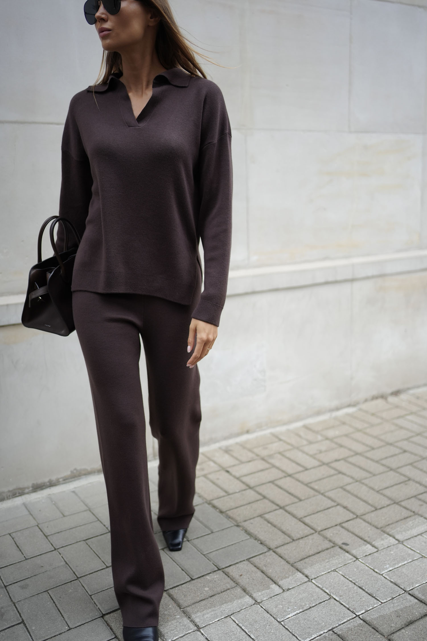 Трикотажні брюки шоколадні TLA_00002629, фото 1 Трикотажні брюки шоколадні TLA_00002629, фото 1 - в интернет магазине KAPSULA