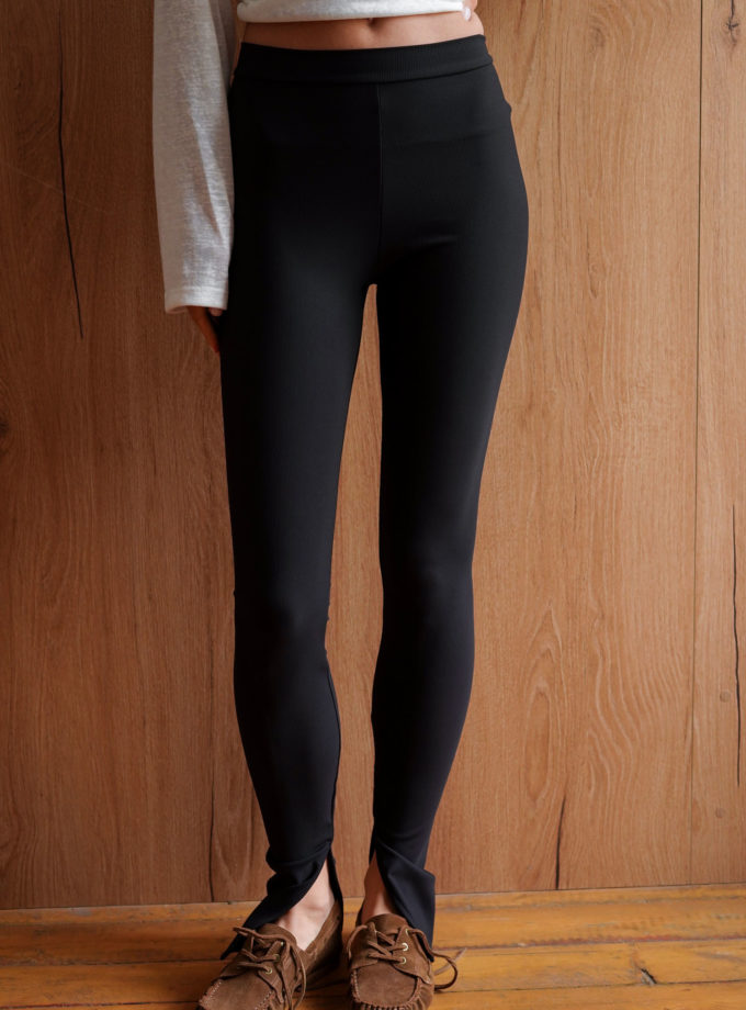 Легінси з розрізами в рубчик чорні TLA_00002952, фото 1 Легінси з розрізами в рубчик чорні TLA_00002952, фото 1 - в интернет магазине KAPSULA