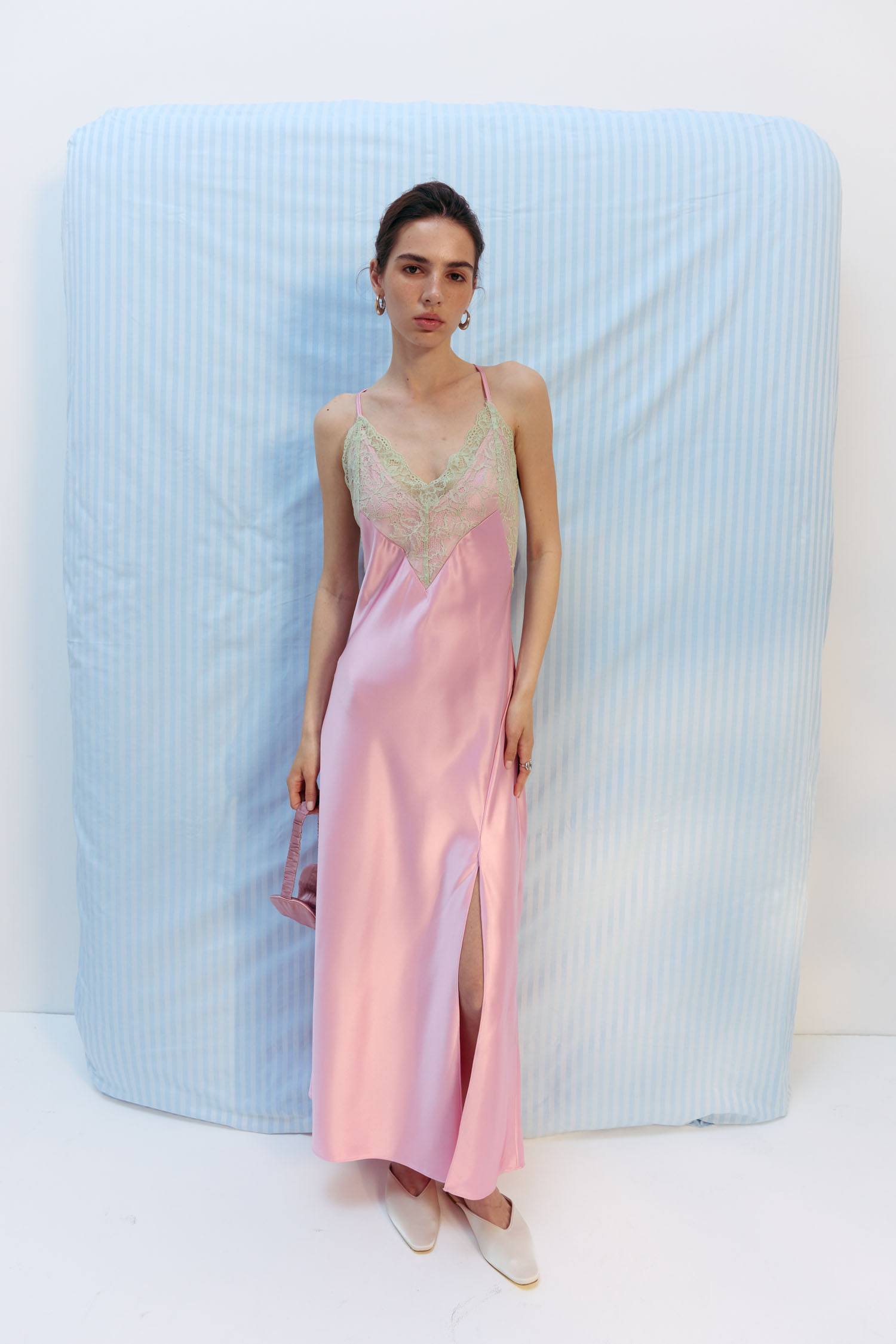 Сукня міді комбінація з мереживом рожева TLA_00003132, фото 1 Сукня міді комбінація з мереживом рожева TLA_00003132, фото 1 - в интернет магазине KAPSULA