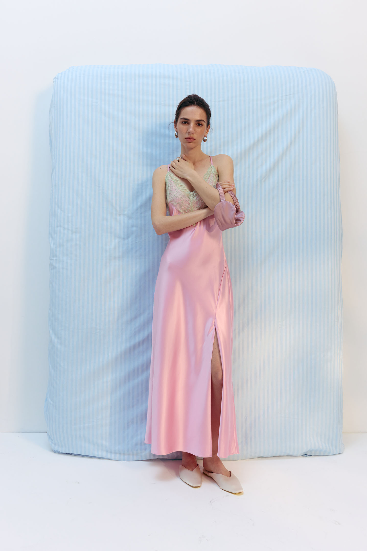 Сукня міді комбінація з мереживом рожева TLA_00003132, фото 1 Сукня міді комбінація з мереживом рожева TLA_00003132, фото 1 - в интернет магазине KAPSULA