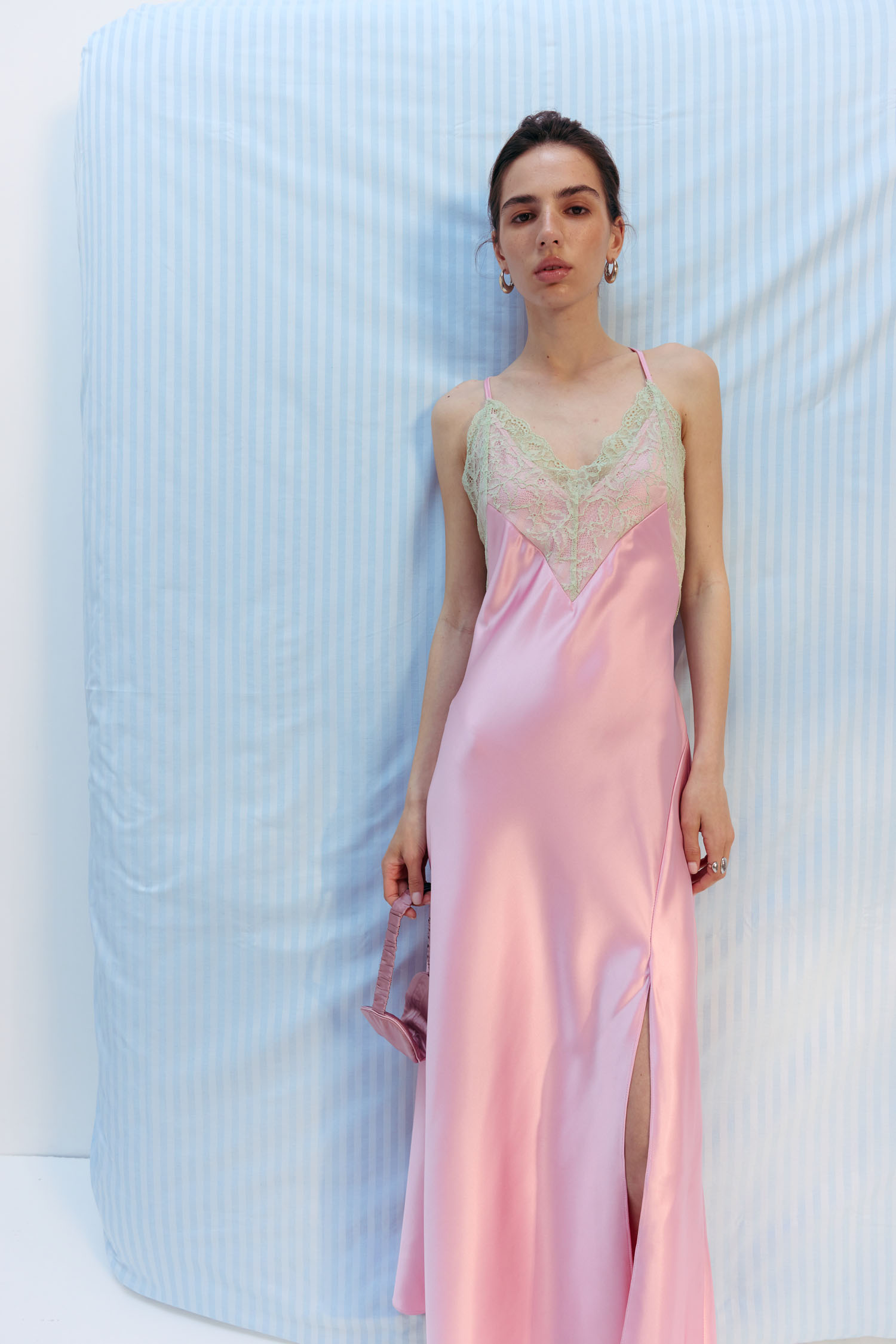 Сукня міді комбінація з мереживом рожева TLA_00003132, фото 1 Сукня міді комбінація з мереживом рожева TLA_00003132, фото 1 - в интернет магазине KAPSULA