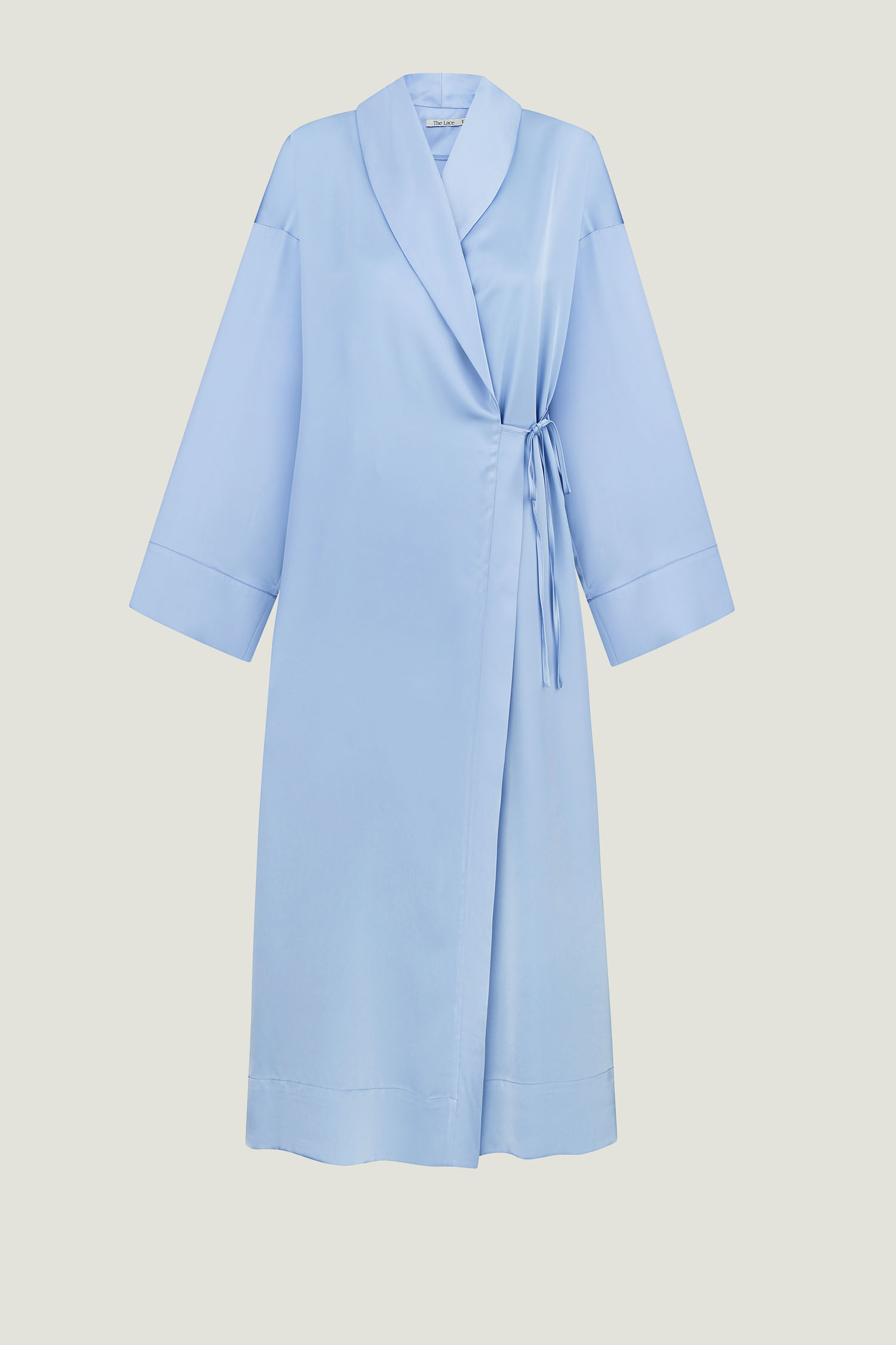 00003223-10 Кімоно вільного крою із сатину блакитне THE LACE (TLA_00003223) - фото 10