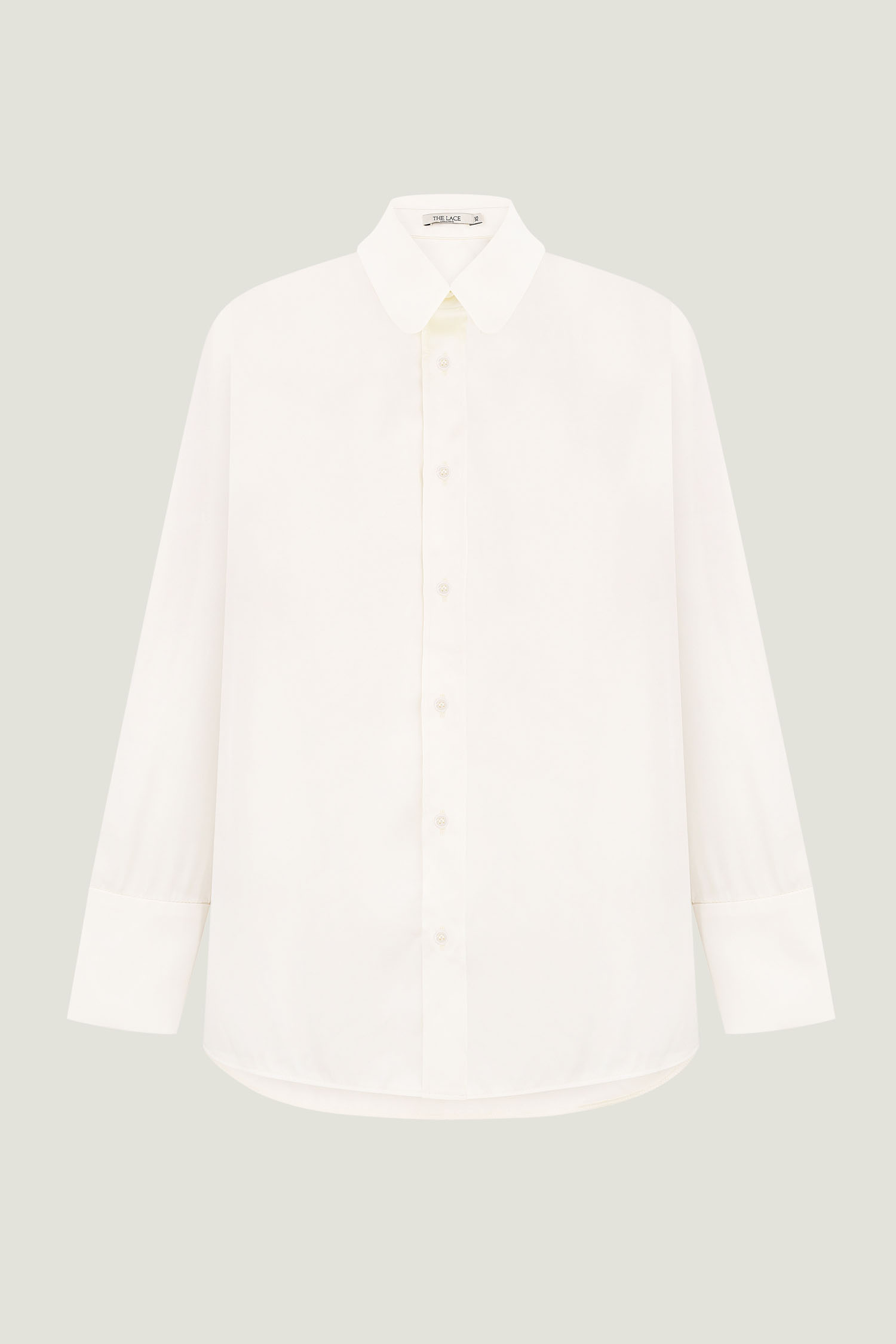 Сорочка прямого крою з сатину молочна TLA_00003238, фото 1 Сорочка прямого крою з сатину молочна TLA_00003238, фото 1 - в интернет магазине KAPSULA