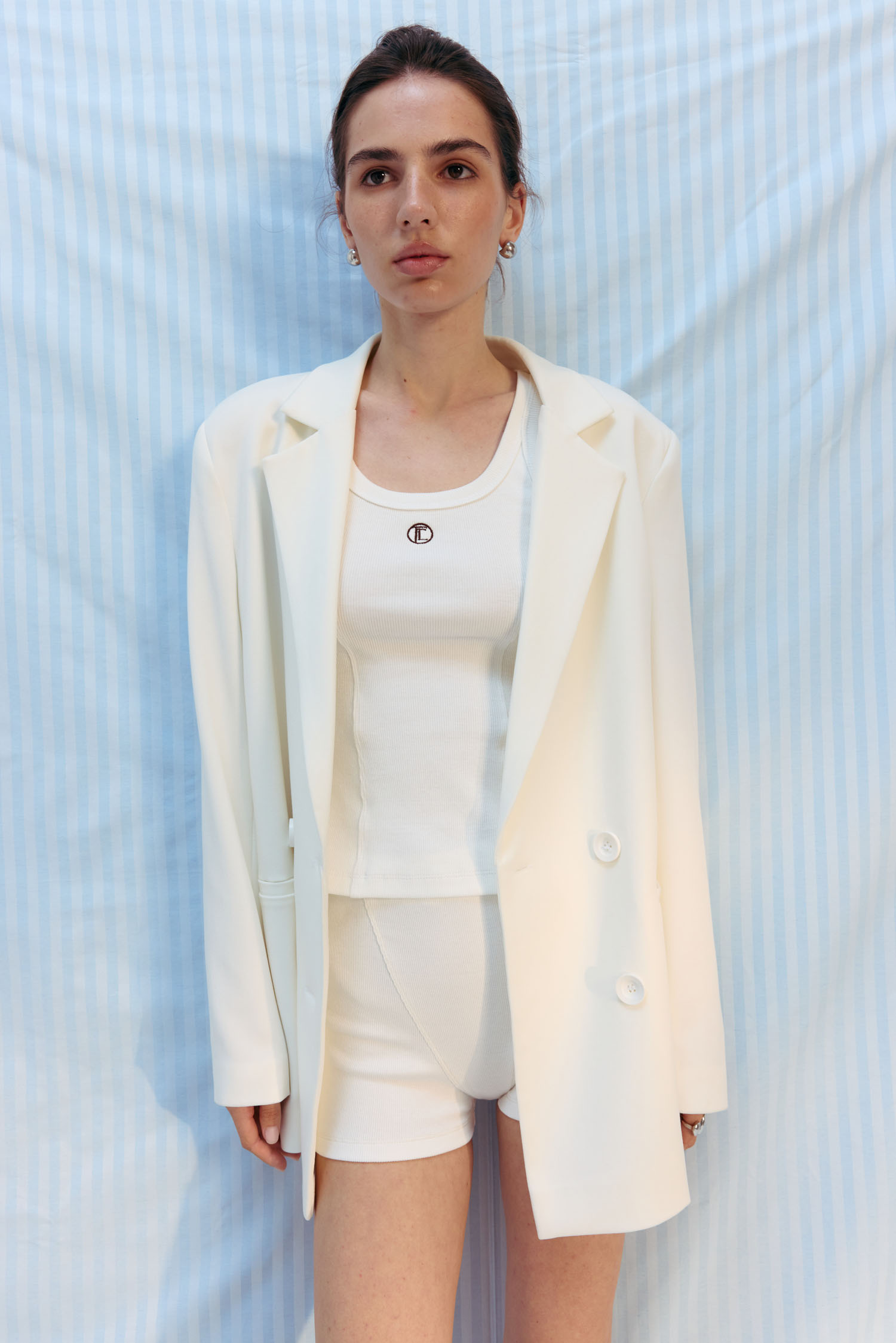 00003242-5 Трикотажні шорти молочні THE LACE (TLA_00003242) - фото 5