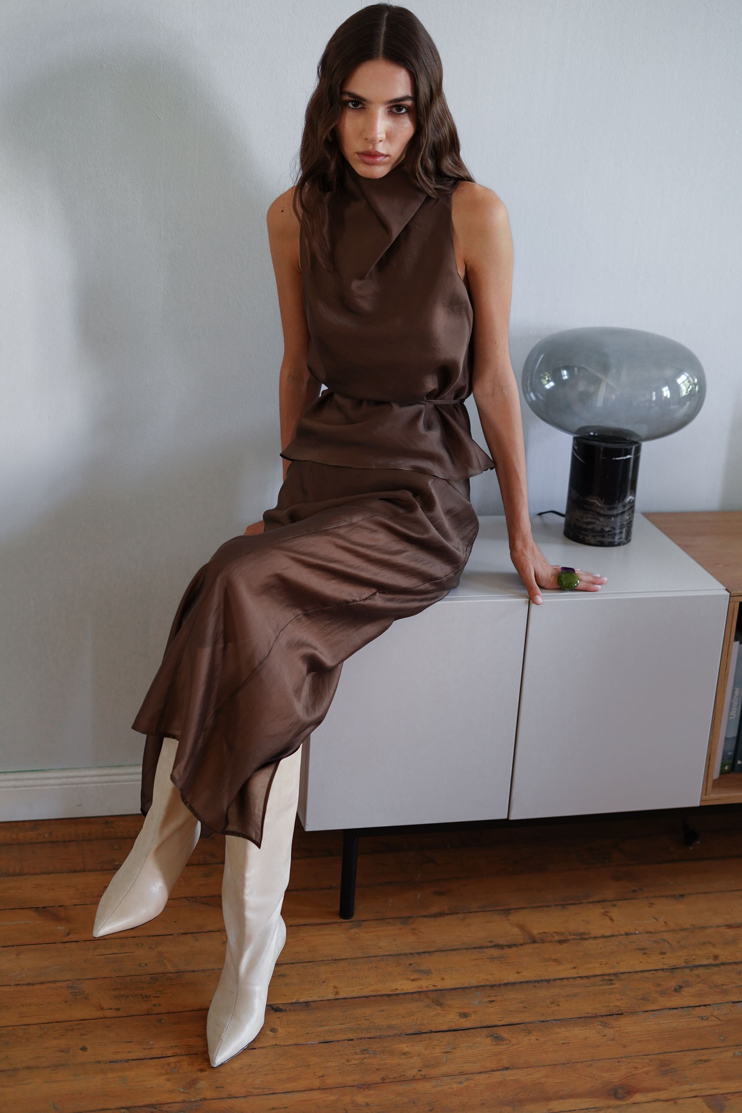 Спідниця максі напівпрозора з тенселу шоколадна TLA_00003315, фото 1 Спідниця максі напівпрозора з тенселу шоколадна TLA_00003315, фото 1 - в интернет магазине KAPSULA