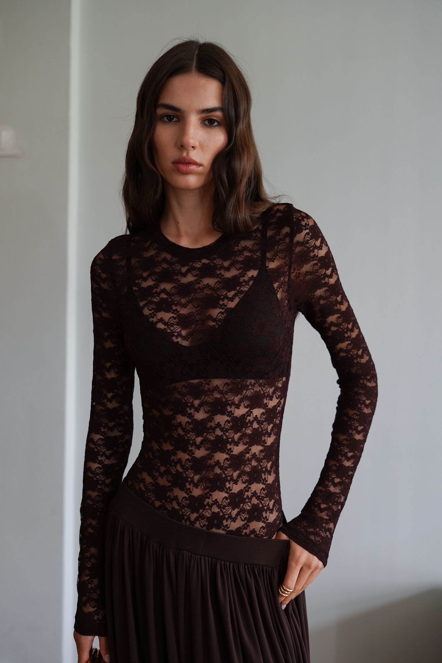 Боді з гіпюру шоколадне TLA_00003348, фото 1 Боді з гіпюру шоколадне TLA_00003348, фото 1 - в интернет магазине KAPSULA