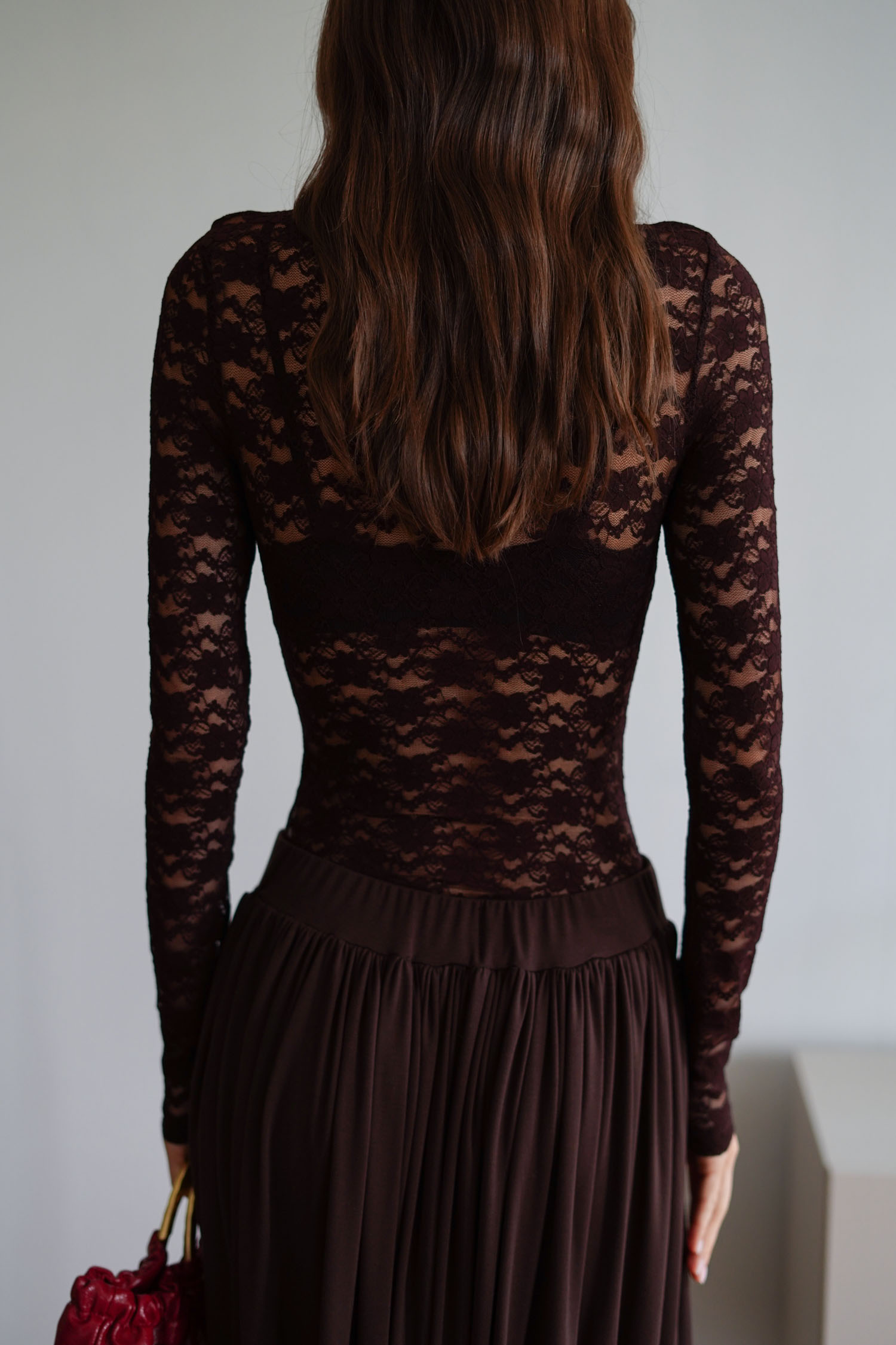 Боді з гіпюру шоколадне TLA_00003348, фото 1 Боді з гіпюру шоколадне TLA_00003348, фото 1 - в интернет магазине KAPSULA