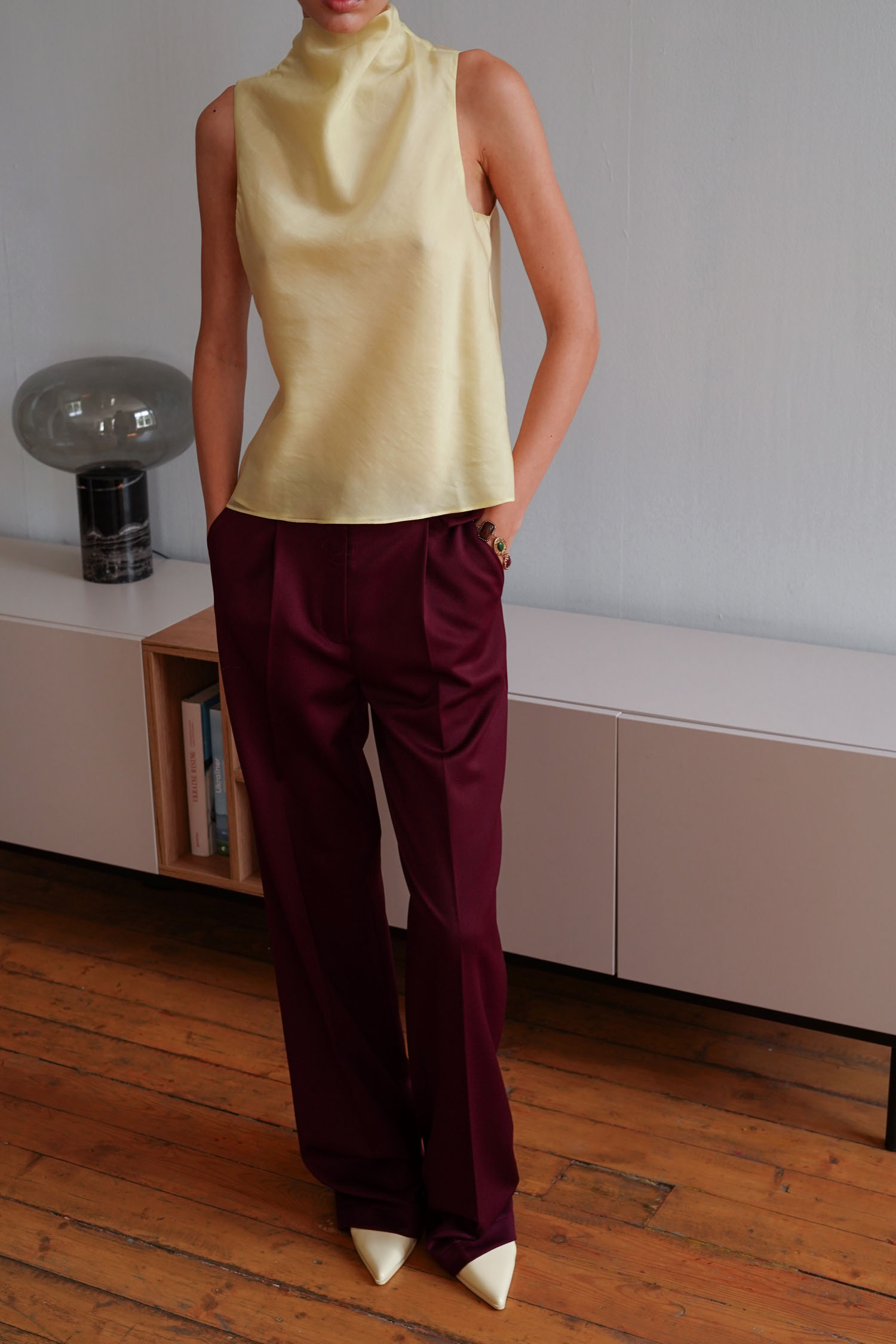 Брюки палаццо з декоративним клапаном бордові Modena TLA_00003355, фото 1 Брюки палаццо з декоративним клапаном бордові Modena TLA_00003355, фото 1 - в интернет магазине KAPSULA