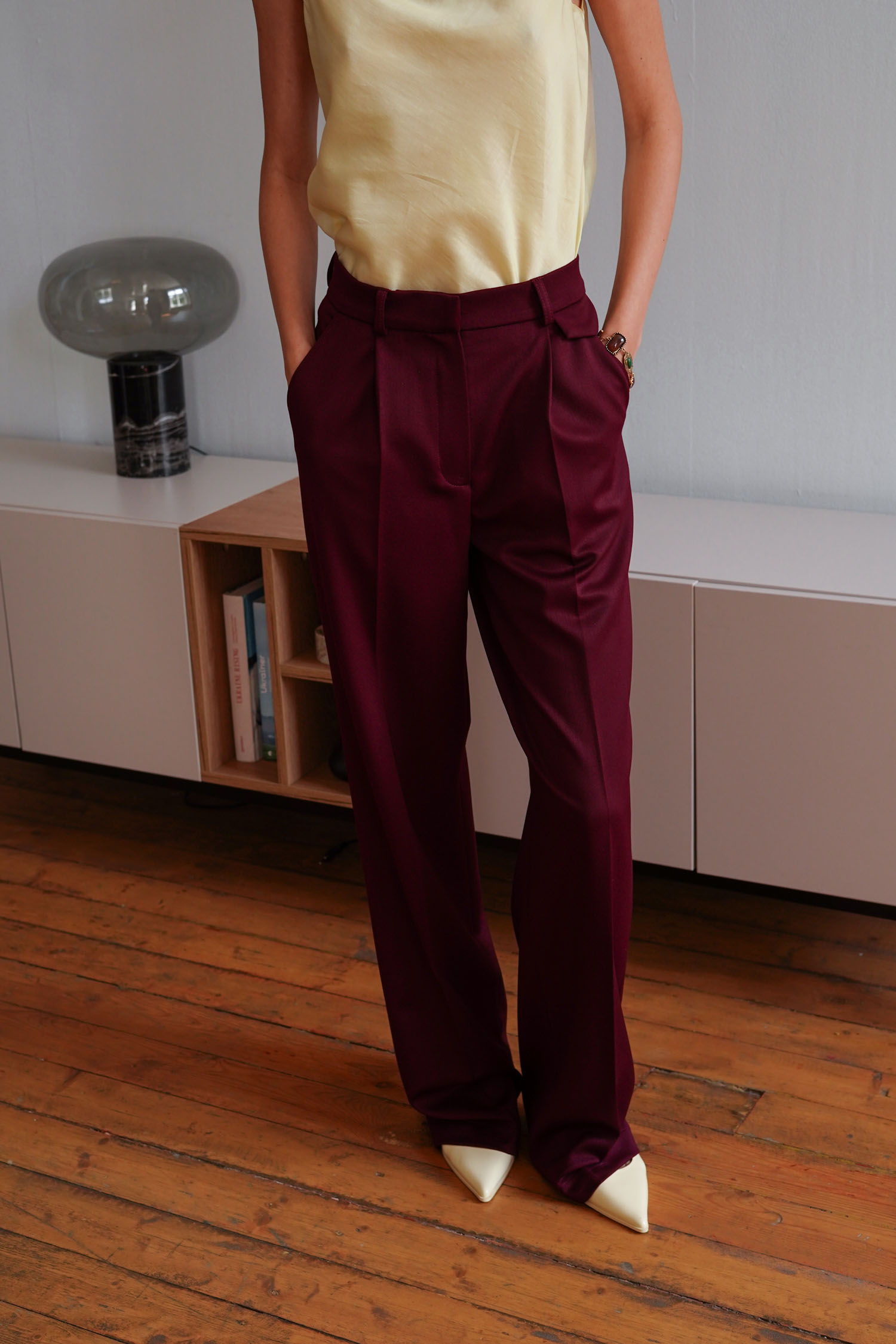 Брюки палаццо з декоративним клапаном бордові Modena TLA_00003355, фото 1 Брюки палаццо з декоративним клапаном бордові Modena TLA_00003355, фото 1 - в интернет магазине KAPSULA