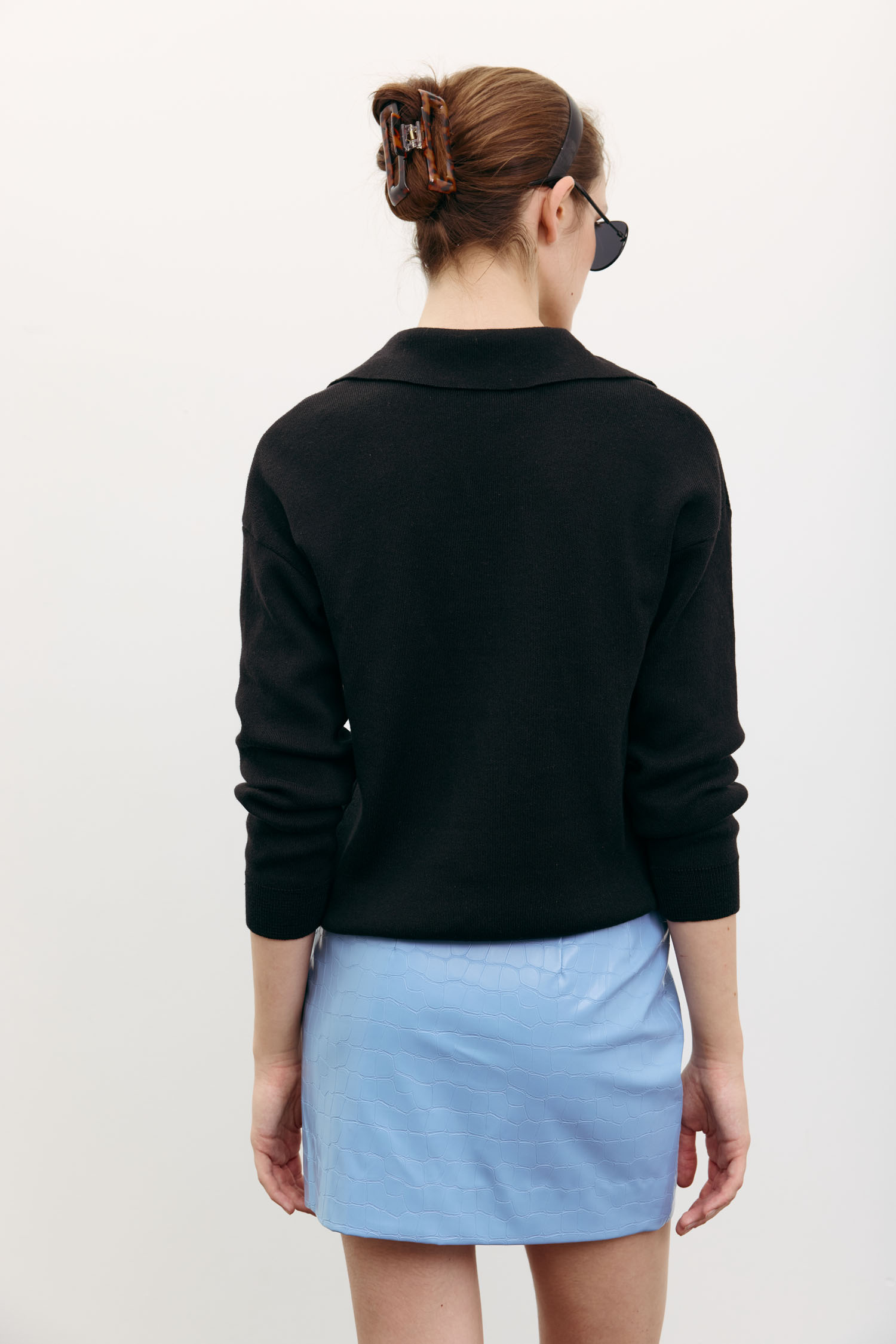 Спідниця міні з фактурної еко-шкіри блакитна TLA_00003377, фото 1 Спідниця міні з фактурної еко-шкіри блакитна TLA_00003377, фото 1 - в интернет магазине KAPSULA