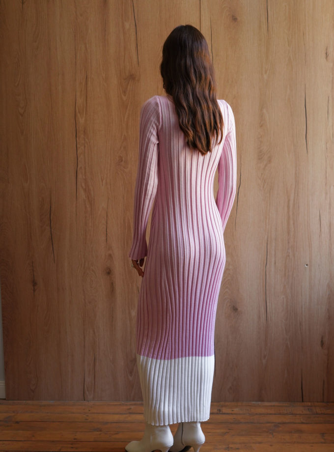 Трикотажна сукня максі з молочним низом рожева TLA_00003379, фото 1 Трикотажна сукня максі з молочним низом рожева TLA_00003379, фото 1 - в интернет магазине KAPSULA