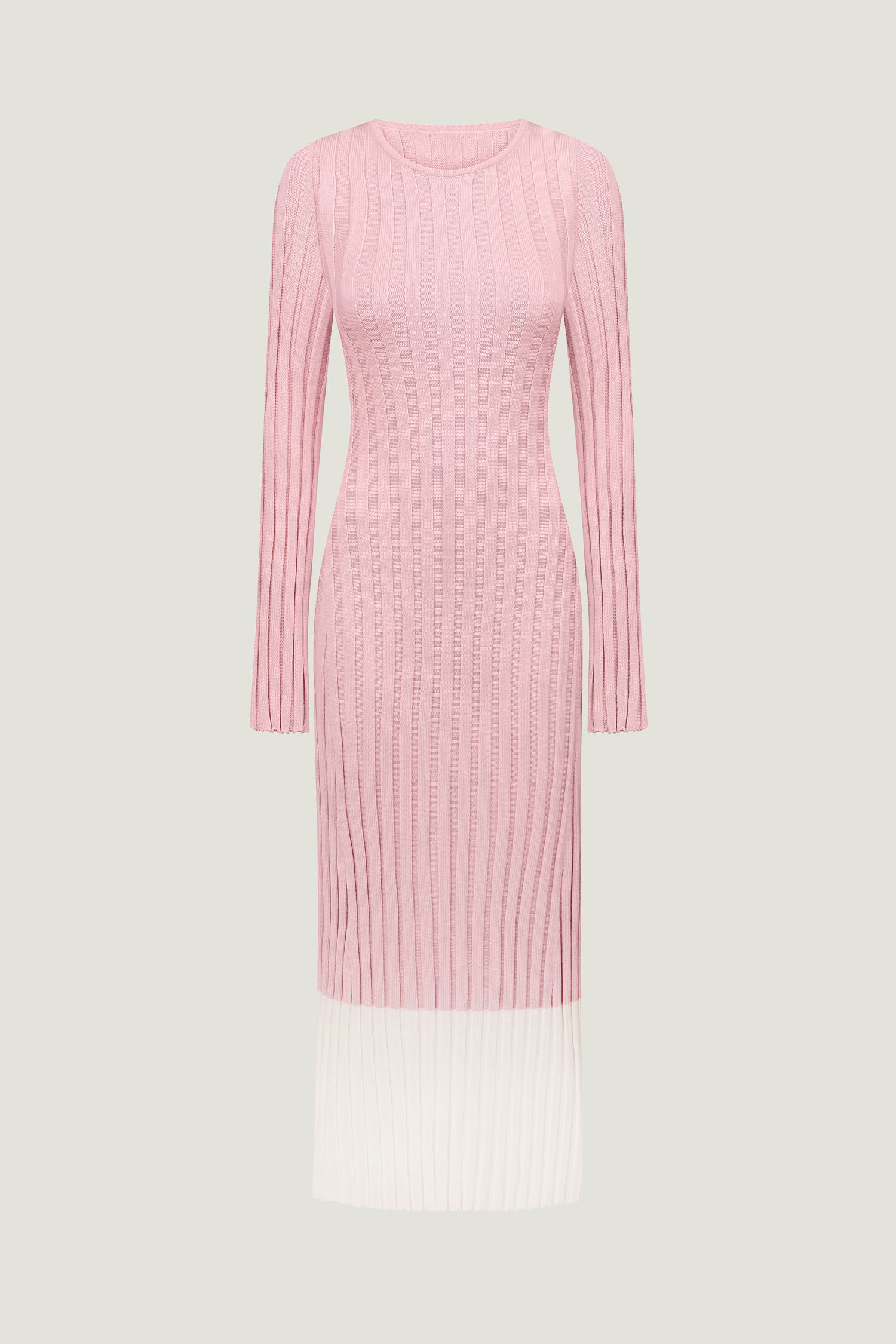 Трикотажна сукня максі з молочним низом рожева TLA_00003379, фото 1 Трикотажна сукня максі з молочним низом рожева TLA_00003379, фото 1 - в интернет магазине KAPSULA