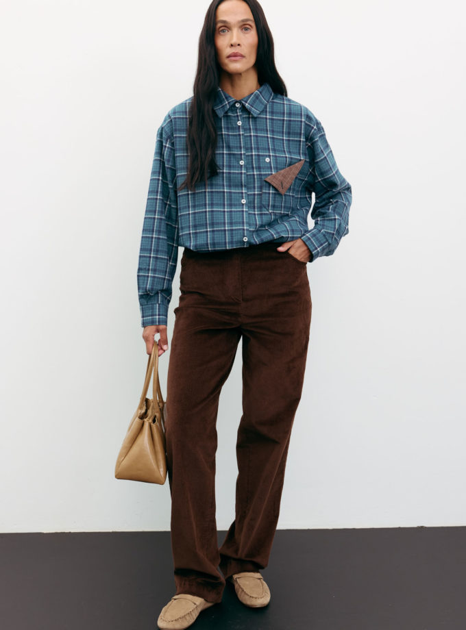 Брюки прямі з вельвету шоколадні TLA_00003388, фото 1 Брюки прямі з вельвету шоколадні TLA_00003388, фото 1 - в интернет магазине KAPSULA