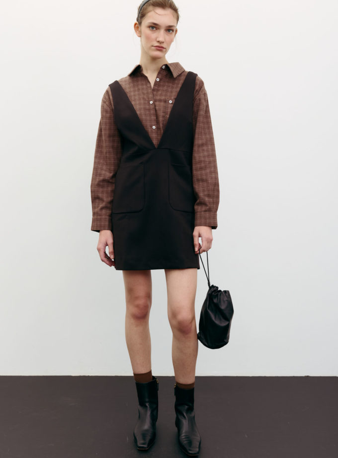 Сарафан міні шоколадний Modena TLA_00003391, фото 1 Сарафан міні шоколадний Modena TLA_00003391, фото 1 - в интернет магазине KAPSULA