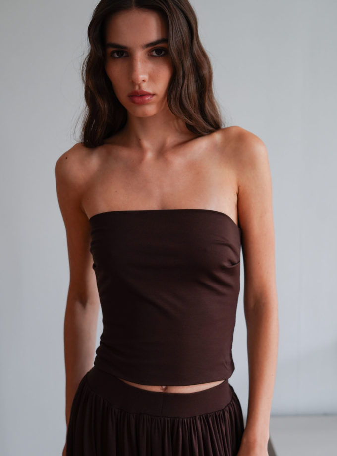 Топ-бандо подовжений шоколадний TLA_00003398, фото 1 Топ-бандо подовжений шоколадний TLA_00003398, фото 1 - в интернет магазине KAPSULA