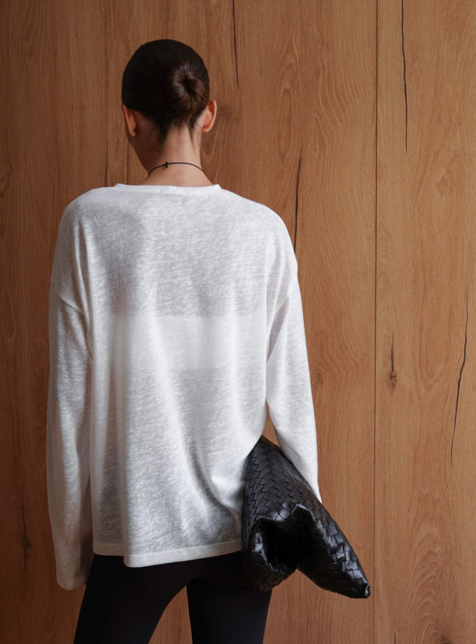 Лонгслів напівпрозорий молочний TLA_00003411, фото 1 - в интернет магазине KAPSULA