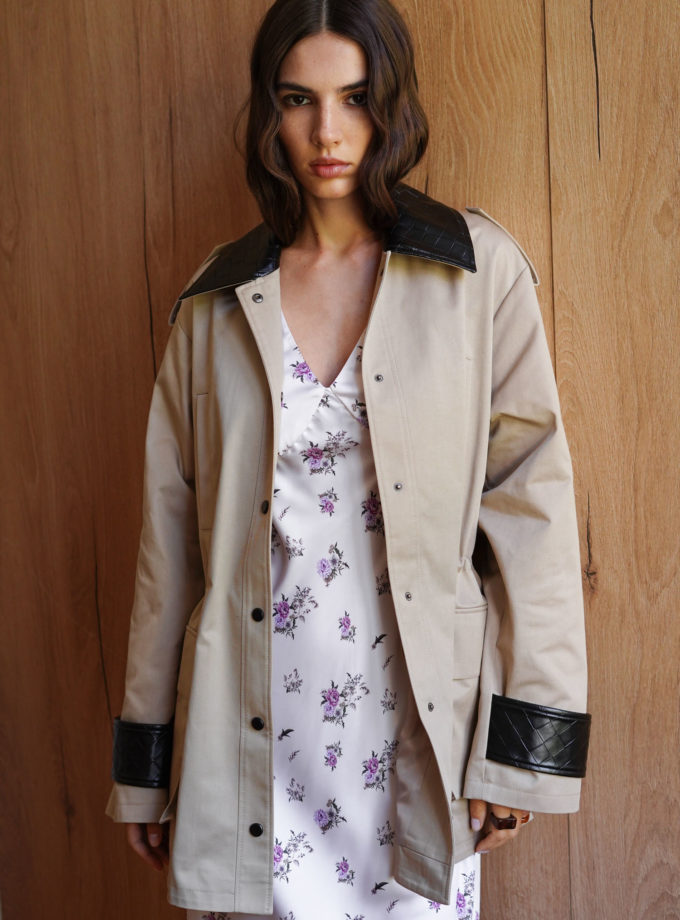 Куртка з декоративними вставками utility blazer бежева TLA_00003415, фото 1 Куртка з декоративними вставками utility blazer бежева TLA_00003415, фото 1 - в интернет магазине KAPSULA