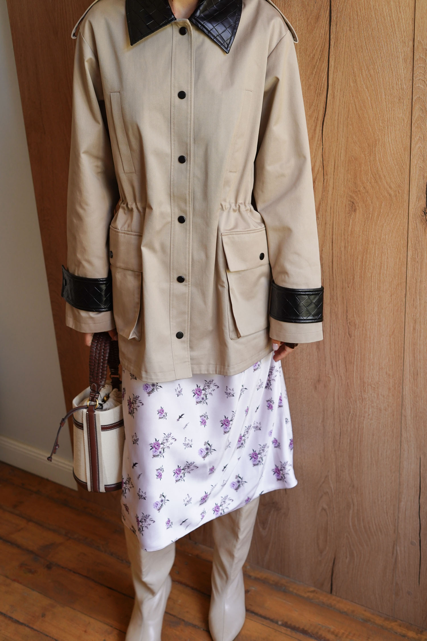 Куртка з декоративними вставками utility blazer бежева TLA_00003415, фото 1 Куртка з декоративними вставками utility blazer бежева TLA_00003415, фото 1 - в интернет магазине KAPSULA