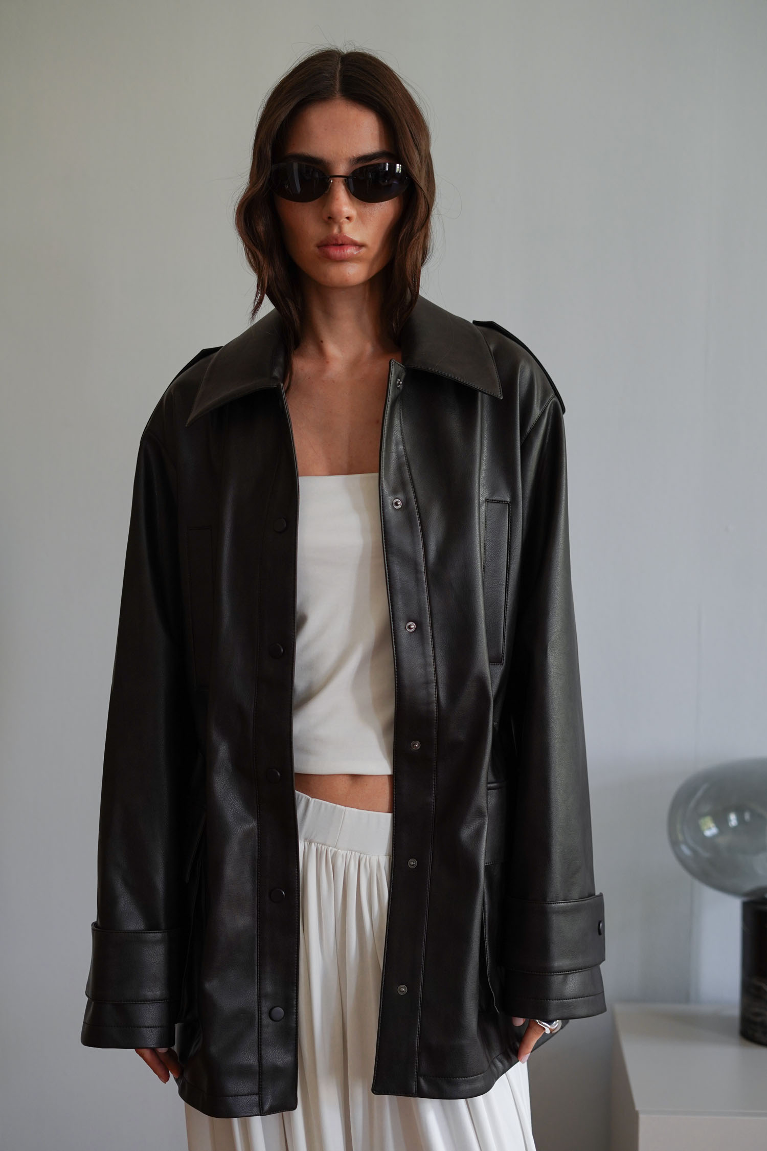 Куртка з еко-шкіри utility blazer чорна TLA_00003421, фото 1 Куртка з еко-шкіри utility blazer чорна TLA_00003421, фото 1 - в интернет магазине KAPSULA