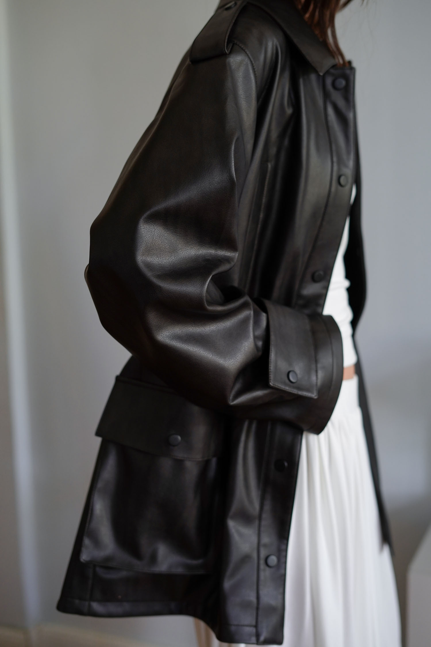 Куртка з еко-шкіри utility blazer чорна TLA_00003421, фото 1 Куртка з еко-шкіри utility blazer чорна TLA_00003421, фото 1 - в интернет магазине KAPSULA