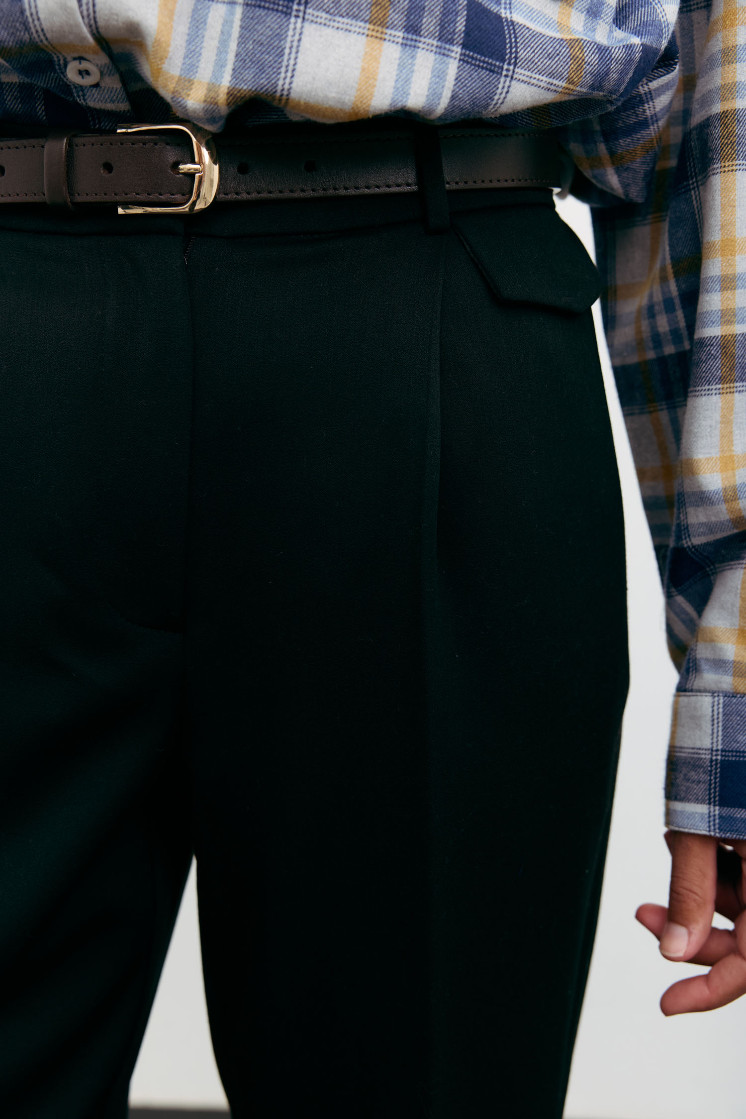 Брюки палаццо з декоративним клапаном чорні Modena TLE_00003457, фото 1 Брюки палаццо з декоративним клапаном чорні Modena TLE_00003457, фото 1 - в интернет магазине KAPSULA