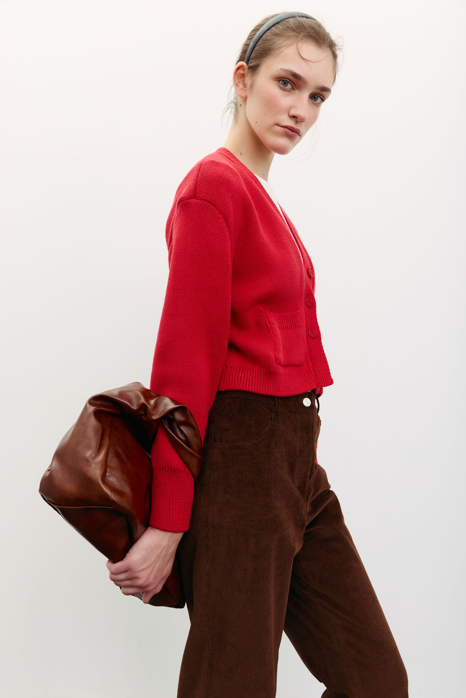 Кардиган трикотажний з кишенями червоний TLA_00003497, фото 1 Кардиган трикотажний з кишенями червоний TLA_00003497, фото 1 - в интернет магазине KAPSULA