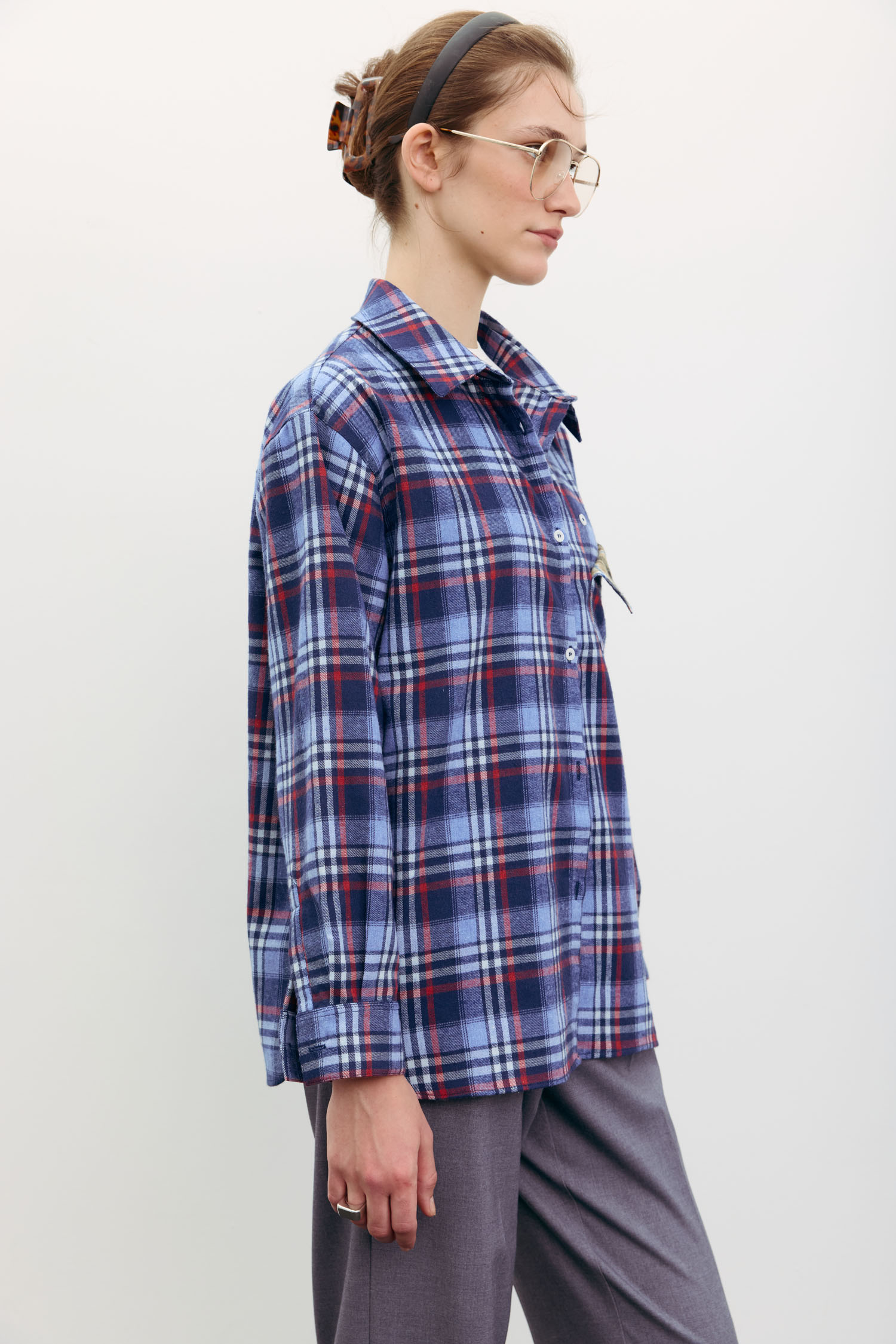 Сорочка в клітинку з декоративною кишенею синя TLA_00003518, фото 1 Сорочка в клітинку з декоративною кишенею синя TLA_00003518, фото 1 - в интернет магазине KAPSULA