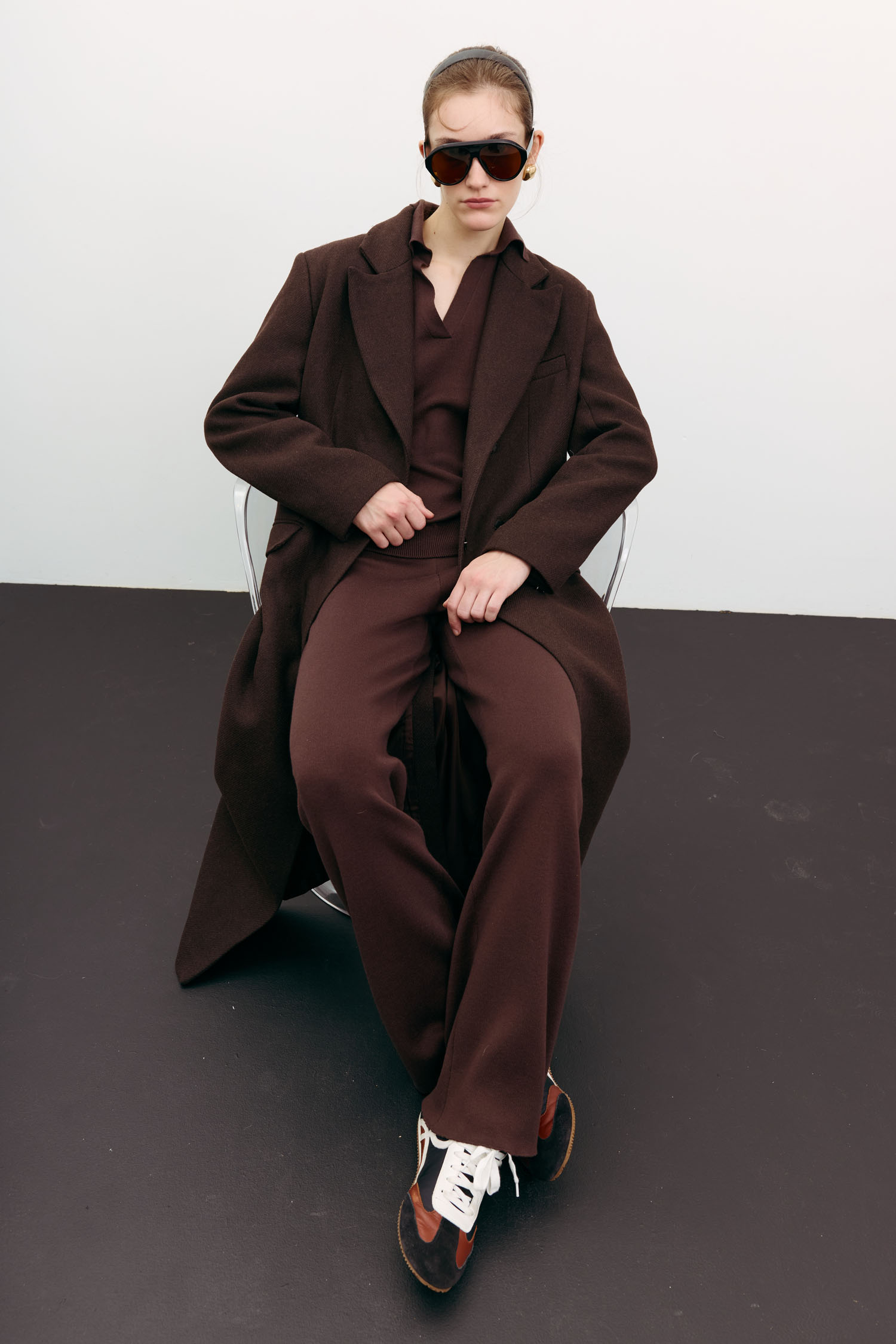 Пальто вовняне максі прямого крою шоколадне TLA_00003527, фото 1 Пальто вовняне максі прямого крою шоколадне TLA_00003527, фото 1 - в интернет магазине KAPSULA