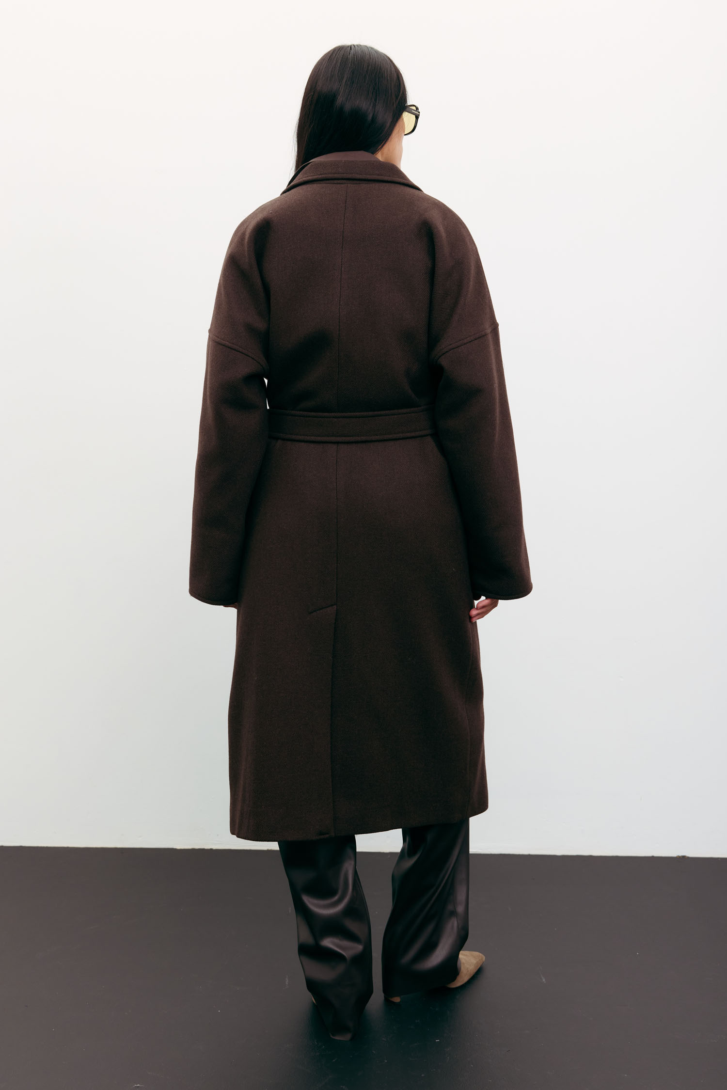 Пальто-халат вовняне шоколадне TLA_00003530, фото 1 Пальто-халат вовняне шоколадне TLA_00003530, фото 1 - в интернет магазине KAPSULA