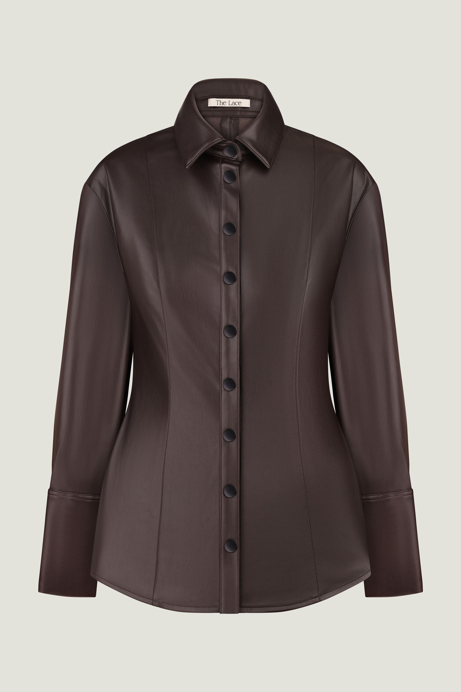 Сорочка з еко-шкіри приталена шоколадна TLA_00003541, фото 1 Сорочка з еко-шкіри приталена шоколадна TLA_00003541, фото 1 - в интернет магазине KAPSULA