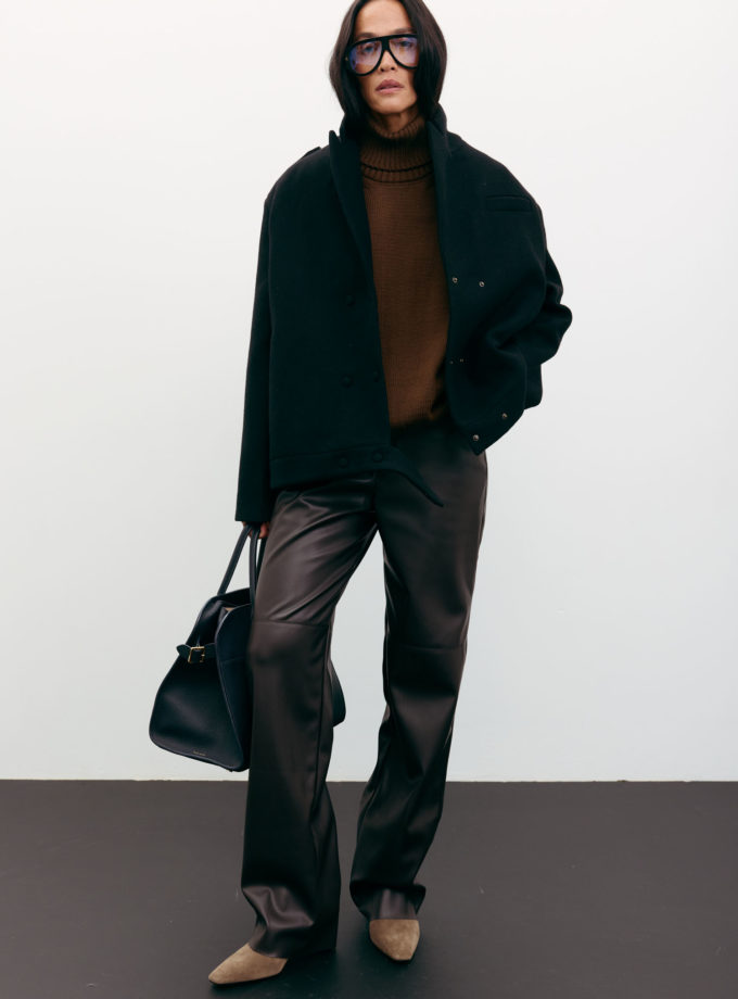 Пальто-жакет вовняне чорне TLA_00003544, фото 1 Пальто-жакет вовняне чорне TLA_00003544, фото 1 - в интернет магазине KAPSULA