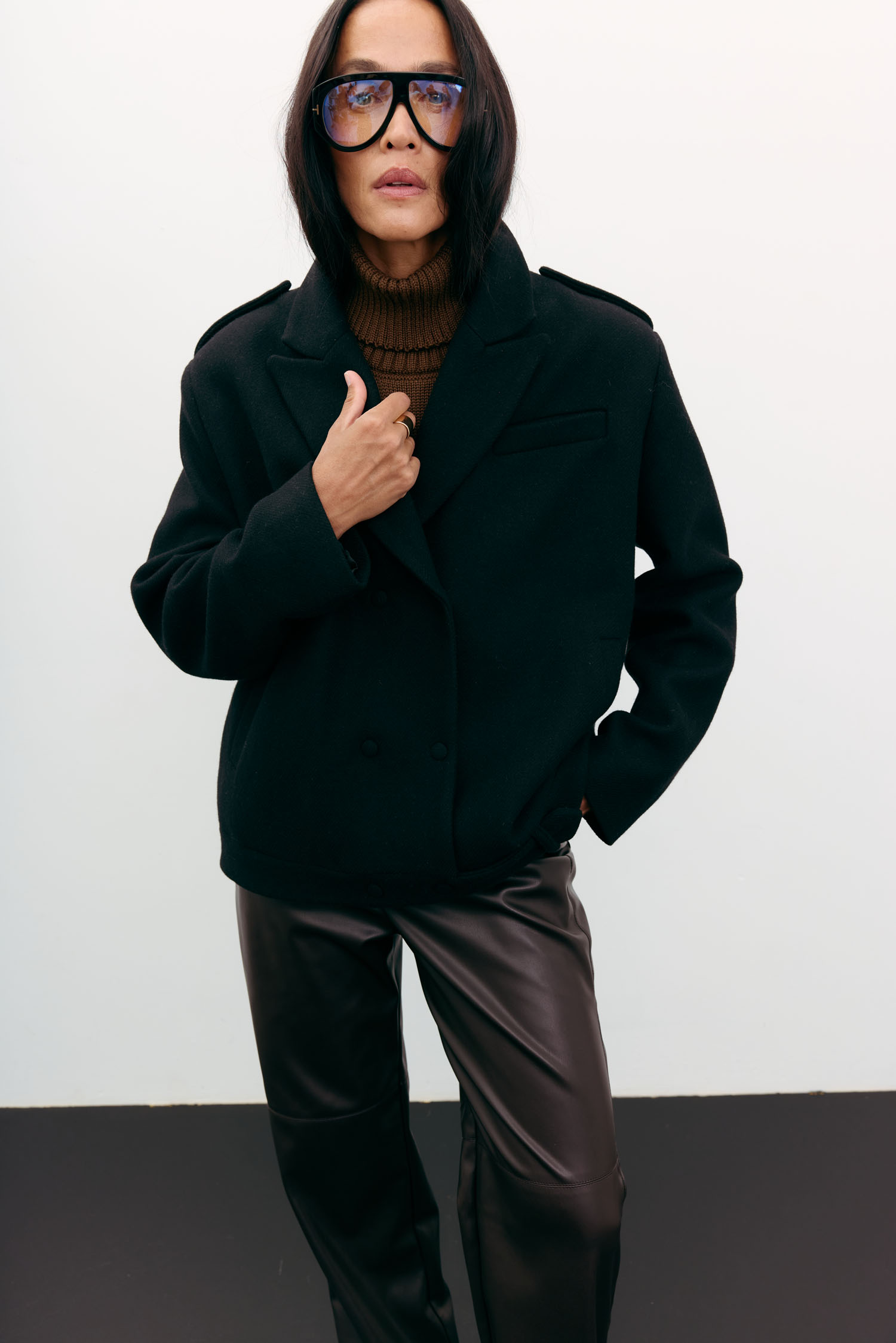 Пальто-жакет вовняне чорне TLA_00003544, фото 1 Пальто-жакет вовняне чорне TLA_00003544, фото 1 - в интернет магазине KAPSULA