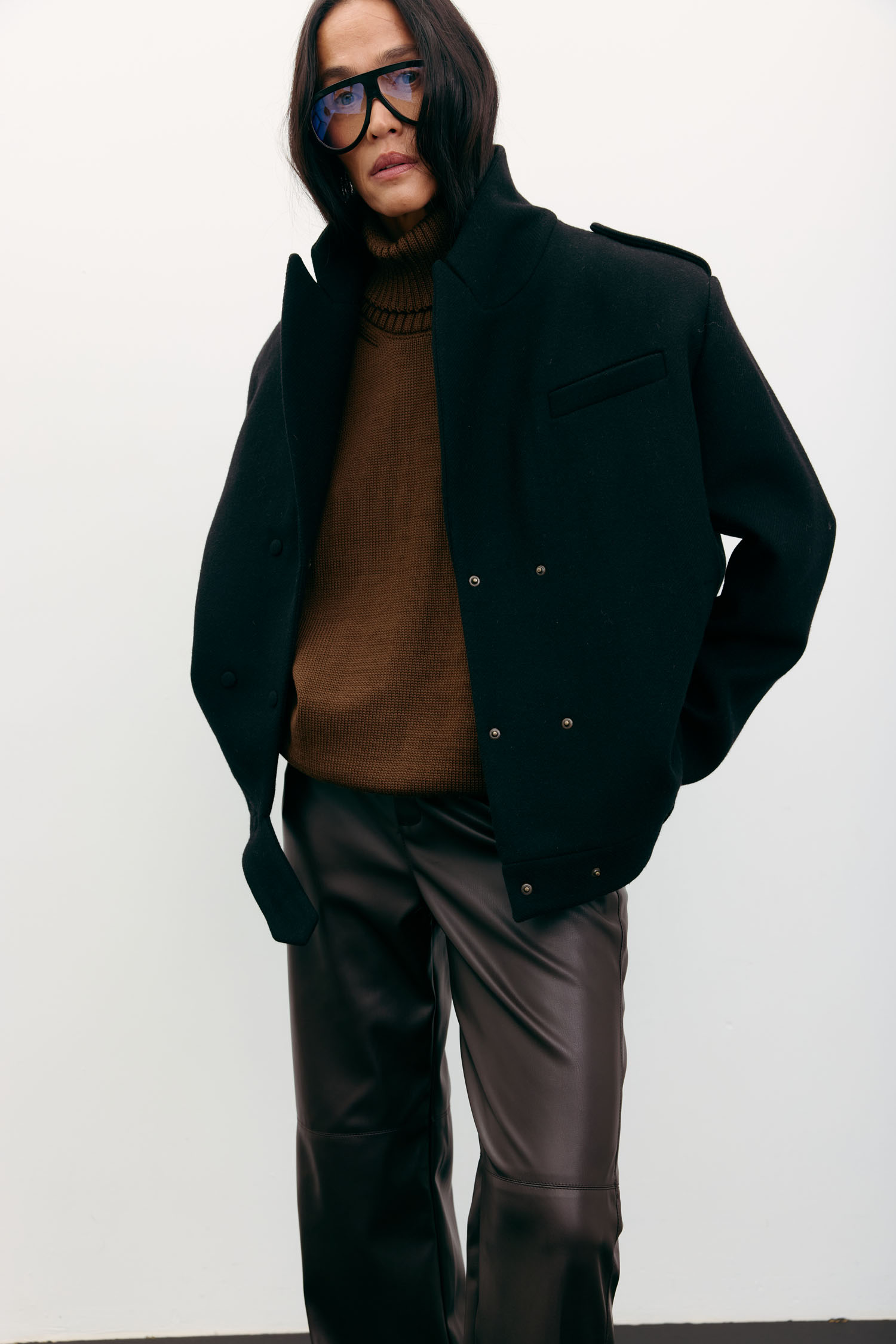 Пальто-жакет вовняне чорне TLA_00003544, фото 1 Пальто-жакет вовняне чорне TLA_00003544, фото 1 - в интернет магазине KAPSULA