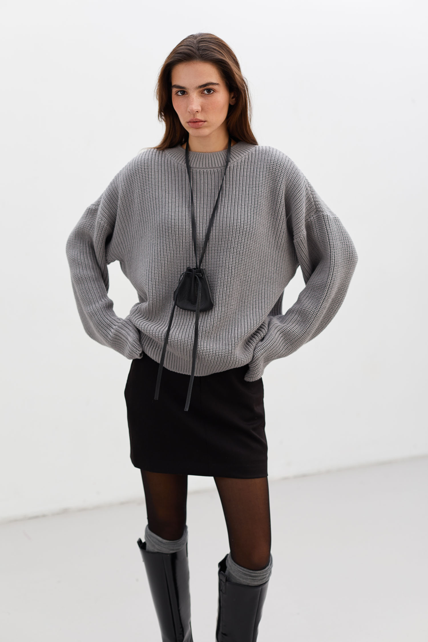 Светр оверсайз сірий TLA_0067739, фото 1 Светр оверсайз сірий TLA_0067739, фото 1 - в интернет магазине KAPSULA