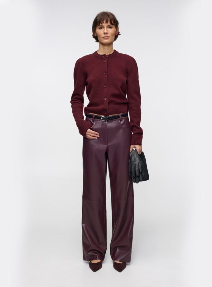 Штани Autumn Wine Leather Pants IM_ATMN/WN/LTHR/PNTS, фото 1 - в интернет магазине KAPSULA
