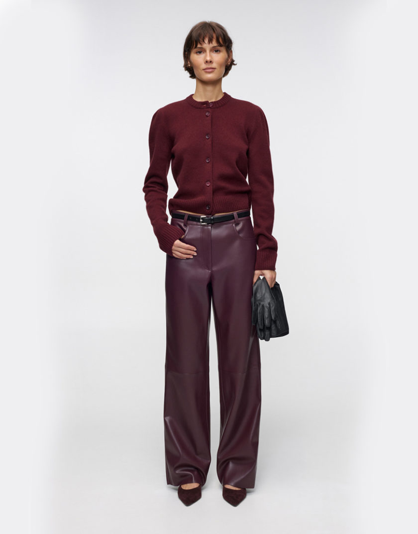 Штани Autumn Wine Leather Pants IM_ATMN/WN/LTHR/PNTS, фото 1 - в интернет магазине KAPSULA