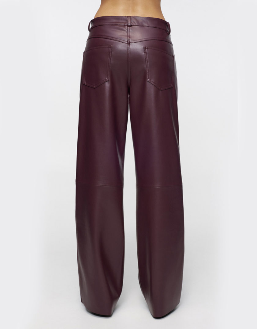 Штани Autumn Wine Leather Pants IM_ATMN/WN/LTHR/PNTS, фото 1 - в интернет магазине KAPSULA