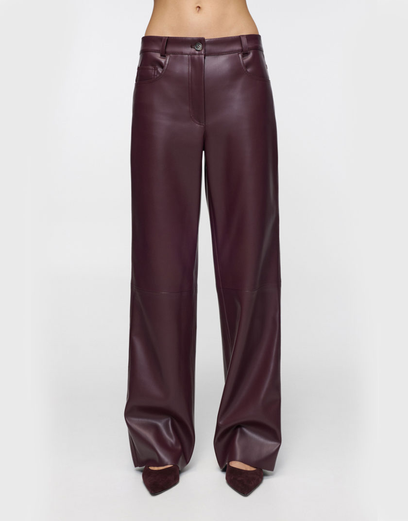 Штани Autumn Wine Leather Pants IM_ATMN/WN/LTHR/PNTS, фото 1 - в интернет магазине KAPSULA
